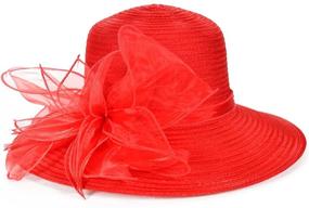 img 1 attached to 👒 Womens Kentucky Derby Church Dress Cloche Hat Fascinator Floral Tea Party Wedding Bucket Hat S052