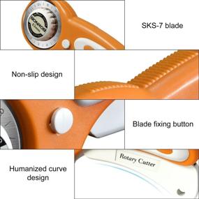 img 3 attached to 🔪 BONROB Набор роторного резака и коврика: A3 двусторонний режущий коврик с запасным лезвием - идеально для ремесла, шитья и квилтинга BO004