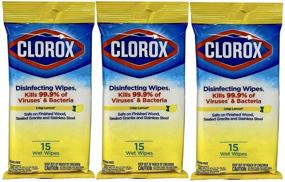 img 3 attached to 🍊 Clorox Citrus Blend Disinfecting Wipes - Pack of 3, 15 count