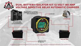 img 2 attached to 🔋 Dual Battery Isolator Kit - 12 Volt 140 Amp Voltage Sensitive Relay - Complete VSR Double Battery Automatic Charger - Ideal for Trucks, SUVs, ATVs, UTVs, Boats, and More - Reliable, Water-Resistant, and Vibration-Proof