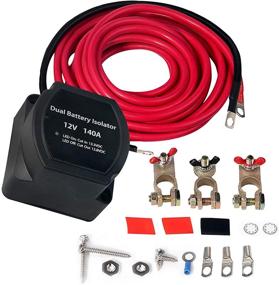 img 4 attached to 🔋 Dual Battery Isolator Kit - 12 Volt 140 Amp Voltage Sensitive Relay - Complete VSR Double Battery Automatic Charger - Ideal for Trucks, SUVs, ATVs, UTVs, Boats, and More - Reliable, Water-Resistant, and Vibration-Proof