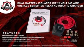 img 3 attached to 🔋 Dual Battery Isolator Kit - 12 Volt 140 Amp Voltage Sensitive Relay - Complete VSR Double Battery Automatic Charger - Ideal for Trucks, SUVs, ATVs, UTVs, Boats, and More - Reliable, Water-Resistant, and Vibration-Proof