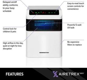 img 3 attached to Remington Airetrex 365 UV Home Air Sanitizer (REM-7365UV-120)