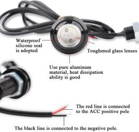 img 2 attached to 🔦 KaiDengZhe 6 шт. 18 мм зеленых LED-ламп для автомобилей "Eagle Eye" - 9 Вт ДХО для дневного света, автомобилей, квадроциклов, кемперов и мотоциклов - маркер, хвост, задние и противотуманные огни