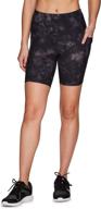 🩳 rbx active women's biker shorts with pockets: squat proof, high waisted yoga shorts логотип