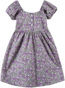 img 3 attached to 🌸 Noomelfish Girls Flower Floral Printed Short Sleeve Summer Casual Swing Dresses (Ages 2-12)