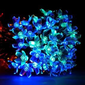 img 1 attached to Multicolor Sakura LED String Lights: 33ft, 100 LED, USB Powered with 8 Modes - Decorative Fairy Lights with USB Wall Charger (Multicolor, Sakura)