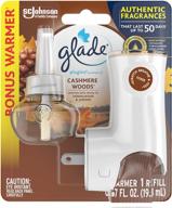 🌲 glade plugins refills air freshener starter kit - cashmere woods scented oil for home and bathroom logo