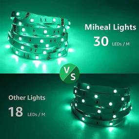 img 3 attached to 65.6ft Bluetooth LED Lights for Bedroom - 2 Rolls of 32.8ft Miheal Smart LED Strip Lights Sync to Music - Color Changing Lights 5050 RGB with APP Control and Remote for Room (White Band)