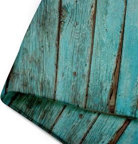 img 1 attached to 🏖️ Emvency Decorative Throw Pillow Cover - Turquoise Wood Teal Barn Wood Beach Decor - 20x20 Inches Square Pillowcase with Hidden Zipper - Fashion Cushion Gift for Home Sofa Bed Car