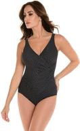 miraclesuit swimwear thoroughbred swimsuit in midnight - stunning women's clothing for the beach logo