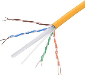 img 1 attached to Cable Matters UL Listed In-Wall Rated (Cm) Bare Copper Cat 6 / Cat6 Bulk Cable (Cat6 Ethernet Cable 1000 Feet) In Yellow