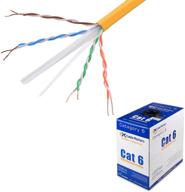 cable matters ul listed in-wall rated (cm) bare copper cat 6 / cat6 bulk cable (cat6 ethernet cable 1000 feet) in yellow logo