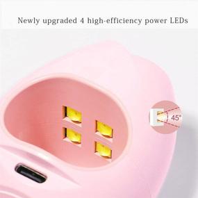 img 1 attached to 💅 Портативная мини UV LED лампа для ногтей с USB: быстросохнущая 16Вт лампа для отверждения геля для ногтей, однопальцевая UV сушилка для ногтей