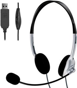 img 4 attached to 🎧 Lightweight USB Headset with Microphone for Business Calls & Webinars - Perfect for PC, Skype, Cell Phones, and Call Centers