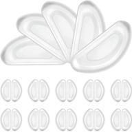 👃 pack of 50 soft silicone anti-slip adhesive nose pads for sunglasses and eyeglasses (clear) logo