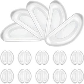 img 4 attached to 👃 Pack of 50 Soft Silicone Anti-Slip Adhesive Nose Pads for Sunglasses and Eyeglasses (Clear)