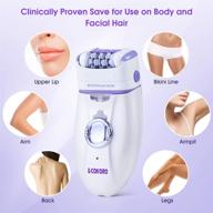 2 in 1 epilator & shaver: cordless hair removal device for women - face, bikini & body - painless and portable - suitable for both men and women logo
