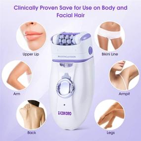 img 4 attached to 2 in 1 Epilator & Shaver: Cordless Hair Removal Device for Women - Face, Bikini & Body - Painless and Portable - Suitable for both Men and Women