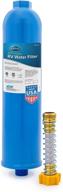 💧 camco 40019 tastepure xl фильтр для воды rv/marine с защитой для шланга, усиливает защиту от бактерий, минимизирует неприятный вкус, запах, хлор и частицы, дополнительно большой фильтр и защита для шланга, синий логотип