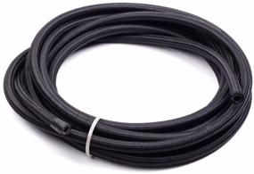 img 2 attached to 🔧 Universal 12Ft Stainless Steel Nylon Braided Oil Fuel Line Hose with 6AN Swivel Hose Ends &amp; AN-6 to AN-10 Fuel Tank Fitting Adapters Kit - Black by SUNROAD