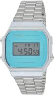 🕒 casio a168wem-2 мужские часы молодежной коллекции с зеркальным циферблатом, будильником, хронографом и подсветкой для улучшения seo логотип