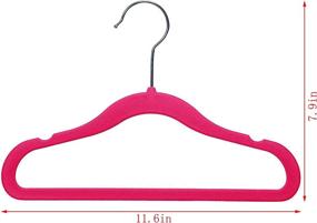 img 2 attached to 30-Pack Pink Velvet Non-Slip Kids Clothes Hangers by Amazon Basics