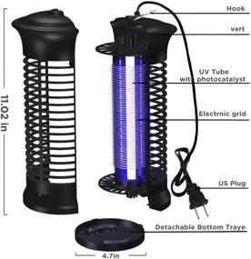 img 1 attached to 🦟 Huntingood Bug Zapper: Powerful Insect Killer & Mosquito Zapper - Portable Indoor Bug Zapper with 365NM UV Lamp, Chemical-Free, Child-Safe - Includes Replacement Bulb