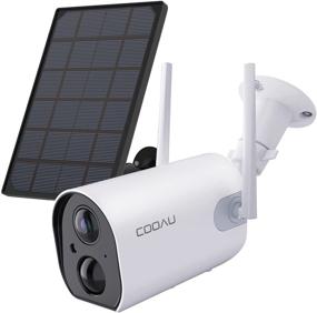 img 4 attached to 📷 COOAU Wireless Solar Outdoor Security Camera - WiFi Battery Powered Home Cameras, 1080P Surveillance Camera with Night Vision, 2-Way Audio, IP65 Waterproof, Encrypted SD/Cloud Storage