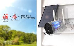 img 3 attached to 📷 COOAU Wireless Solar Outdoor Security Camera - WiFi Battery Powered Home Cameras, 1080P Surveillance Camera with Night Vision, 2-Way Audio, IP65 Waterproof, Encrypted SD/Cloud Storage