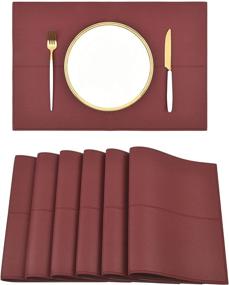 img 4 attached to 🌟 Stay Stylish and Protected with Punkspace Reversible Placemats: Waterproof and Resistant!