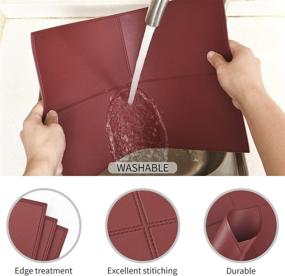 img 1 attached to 🌟 Stay Stylish and Protected with Punkspace Reversible Placemats: Waterproof and Resistant!