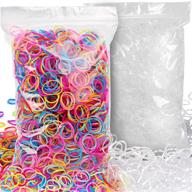 💇 ygdz 4000pcs girls rubber bands for hairstyles - small clear elastic hair rubber bands for kids, baby girls, and toddlers - hair ties set (2000pcs clear + 2000pcs colorful) logo