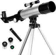 🌟 kids' telescope for astronomy beginners - 90x magnification with two eyepieces, tabletop tripod & finder scope - ideal space gift for birthdays logo