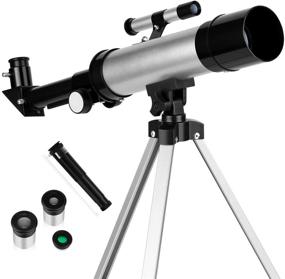 img 4 attached to 🌟 Kids' Telescope for Astronomy Beginners - 90x Magnification with Two Eyepieces, Tabletop Tripod & Finder Scope - Ideal Space Gift for Birthdays