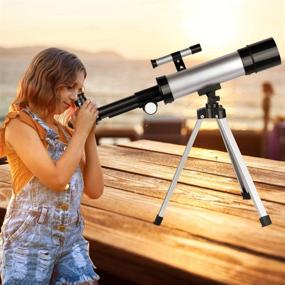 img 2 attached to 🌟 Kids' Telescope for Astronomy Beginners - 90x Magnification with Two Eyepieces, Tabletop Tripod & Finder Scope - Ideal Space Gift for Birthdays