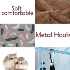 img 3 attached to 🐾 Small Pet Cage Hammock - Comfy Hanging Bed for Chinchilla, Parrot, Sugar Glider, Ferret, Rat, Hamster - Perfect Accessory for Playing and Sleeping