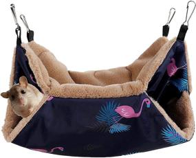 img 4 attached to 🐾 Small Pet Cage Hammock - Comfy Hanging Bed for Chinchilla, Parrot, Sugar Glider, Ferret, Rat, Hamster - Perfect Accessory for Playing and Sleeping