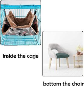 img 2 attached to 🐾 Small Pet Cage Hammock - Comfy Hanging Bed for Chinchilla, Parrot, Sugar Glider, Ferret, Rat, Hamster - Perfect Accessory for Playing and Sleeping