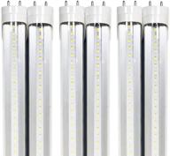 💡 brilliant led light-tube 2ft-led-bulb 10w-light-bar for fluorescent-tube-replacement - t8 1200lm combo led light, 6500k, ideal for ceiling and under cabinet lighing, under counter light fixtures, led shop light (6pack) логотип