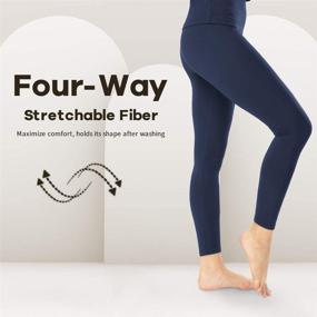 img 2 attached to 👖 MANCYFIT Thermal Leggings Women's Underwear Bottoms for Lingerie, Sleep & Lounge