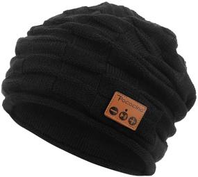 img 4 attached to 🎧 Wireless Headphone Beanie Music Hat Cap for Men Women Teens - Black