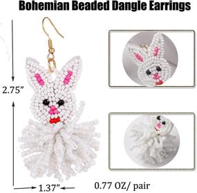 img 1 attached to 💃 Stylish Bohemian Beaded Earrings: Dazzling Dangles for Women, Girls, Lovers, and Sisters