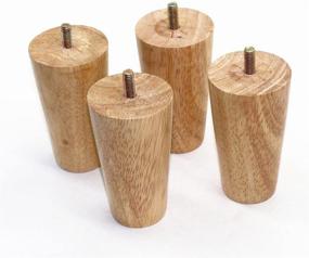 img 2 attached to Solid Wood Furniture Legs - Set of 4 Straight Replacement Legs for Sofa, Couch, Chair, Ottoman, Loveseat, Coffee Table, or Cabinet