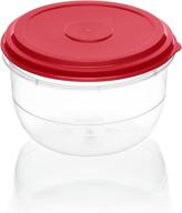 🍽️ decorrack 5.5 quart food storage container - bpa free, plastic, food grade safe, heavy duty dry storage containers with airtight lid - round large food container bowl (1 pack) логотип