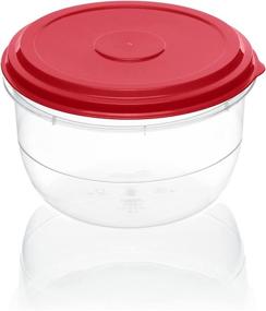 img 4 attached to 🍽️ DecorRack 5.5 Quart Food Storage Container - BPA Free, Plastic, Food Grade Safe, Heavy Duty Dry Storage Containers with Airtight Lid - Round Large Food Container Bowl (1 Pack)