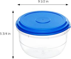 img 3 attached to 🍽️ DecorRack 5.5 Quart Food Storage Container - BPA Free, Plastic, Food Grade Safe, Heavy Duty Dry Storage Containers with Airtight Lid - Round Large Food Container Bowl (1 Pack)