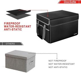 img 1 attached to 🔥 Fireproof DocSafe File Box: Secure Organizer for Hanging Letter/Legal Folders - Collapsible, Portable, and Stylish