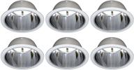 optimized fit for pack of 6 voltage recessed lighting reflectors logo