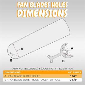 img 2 attached to 🔧 OhLectric OL-40489 5PCS 16 ½ Inches Fan Blades - Replacement Blades for 42-Inch Ceiling Fan - High-Performance Indoor Use - Oak/Walnut Finish